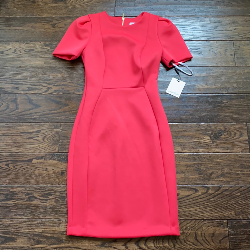 NWT Calvin Klein Scuba Sheath Dress